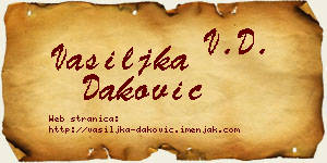 Vasiljka Daković vizit kartica